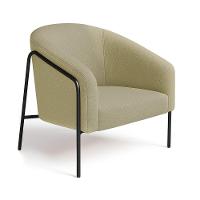 Poltrona Sala Industrial Alta Preto Stella Bouclê D03 - D'rossi Cor Pistache - 5