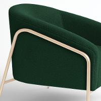 Poltrona Sala Industrial Alta Champanhe Stella Bouclê Verde D03 - D'rossi - 7