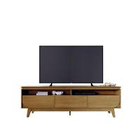 Painel Piso Teto New Guaporé Com Rack Bancada Selene New Luna Ambiente Cumaru - Madetec - 6