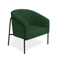 Poltrona Sala Industrial Alta Preto Stella Suede D03 - D'rossi Cor Verde - 2