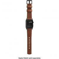 Nomad - Pulseira De Couro Moderna Para Apple Watch 42 Mm E 44 Mm - Marrom Com Alças Pretas-strap-aw-42mm-ns-hor-brn-bl - 3