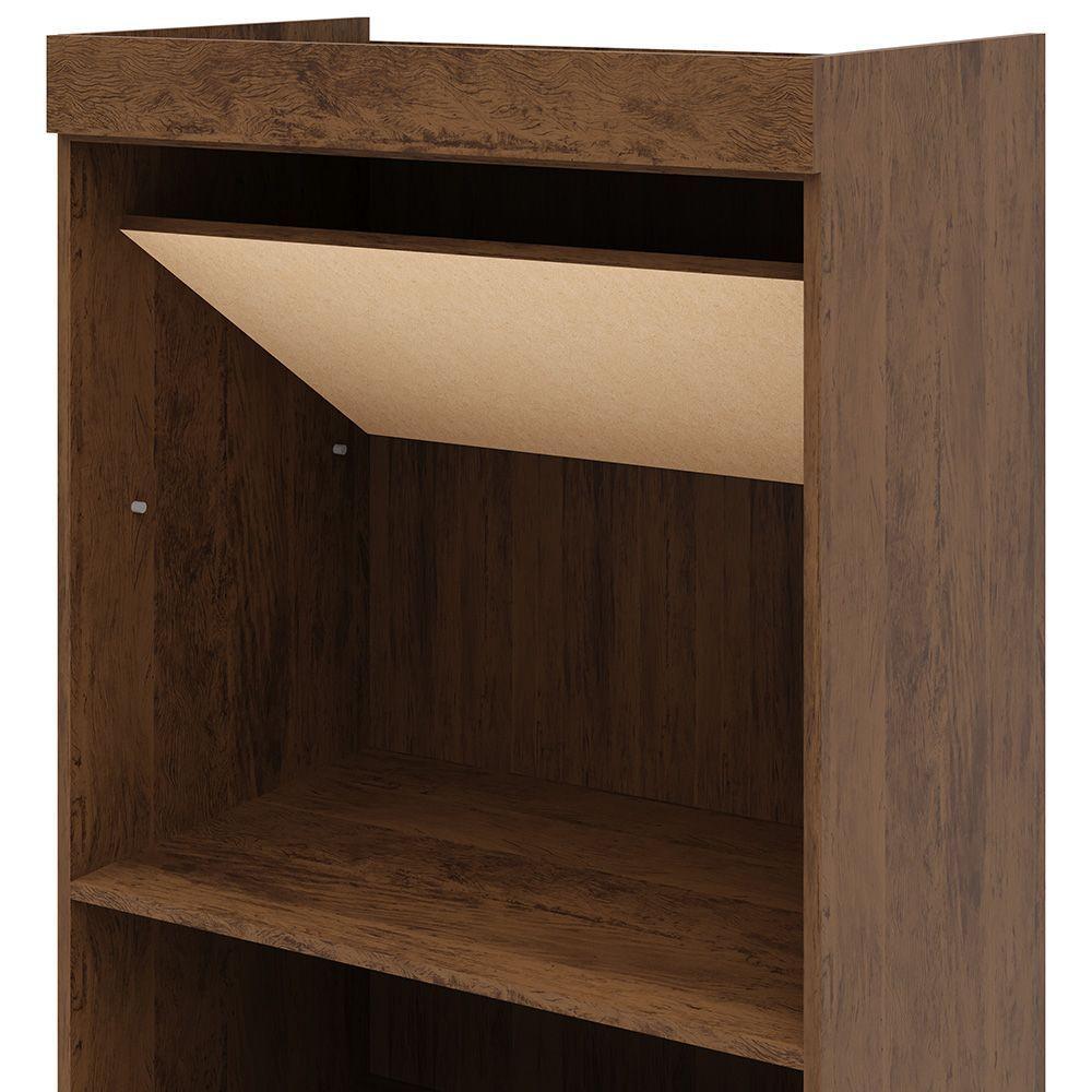 Armário Multiuso 61cm Alto 2 Portas Prateleiras Guiné V01 - D'rossi Imbuia E Champanhe - 7