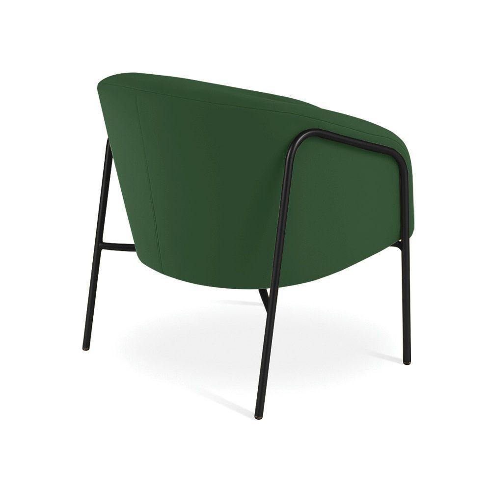 Poltrona Sala Industrial Alta Preto Kit 2 Stella Veludo Verde D03 - D'rossi - 8