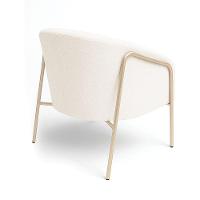 Poltrona Sala Industrial Alta Champanhe Kit 2 Stella Bouclê D03 - D'rossi Cor Off White - 7