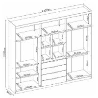 Guarda Roupa Casal Ambiente Giardino 6 Portas Amêndola Nude Prime Tx Com Espelho - Demóbile - 3