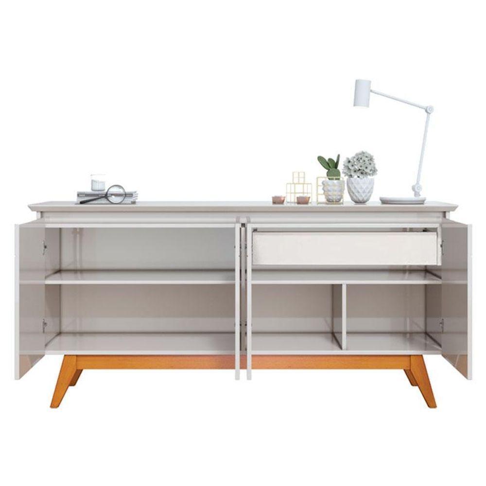 Aparador Para Sala Buffet Ambiente Classic 1.6 Com Gaveta Off White - Imcal - 5