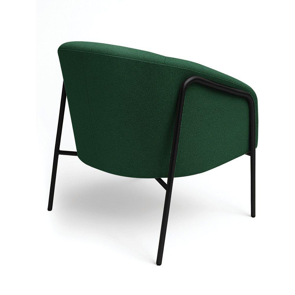 Poltrona Sala Industrial Alta Preto Stella Bouclê D03 - D'rossi Cor Verde - 6