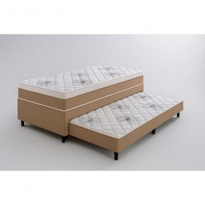 Cama Box Conjugada Com Auxiliar De Molas Solteiro 88x188 Suede
