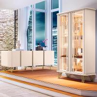 Buffet Aparador Saluti Com Cristaleira évora Off White - Hb Móveis - 1