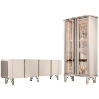 Buffet Aparador Saluti Com Cristaleira évora Off White - Hb Móveis - 2