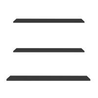 Prateleira Flutuante Para Escritório Kit 3 Com Suporte Invisível Cp2 Yara Preto - Lumil - 1