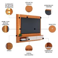 Painel TV 65 Polegadas E Bancada Suspensa Sintra Freijó Off White C05 - Mpozenato - 3
