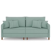 Sofá 4 Lugares Living 252cm Pé Madeira Zoe Boucle Pistache Z08 - Mpozenato - 5