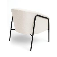 Poltrona Sala Industrial Alta Preto Stella Bouclê Cinza D03 - D'rossi - 3