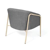 Poltrona Sala Industrial Alta Champanhe Kit 2 Stella Linho Grafite D03 - D'rossi - 2