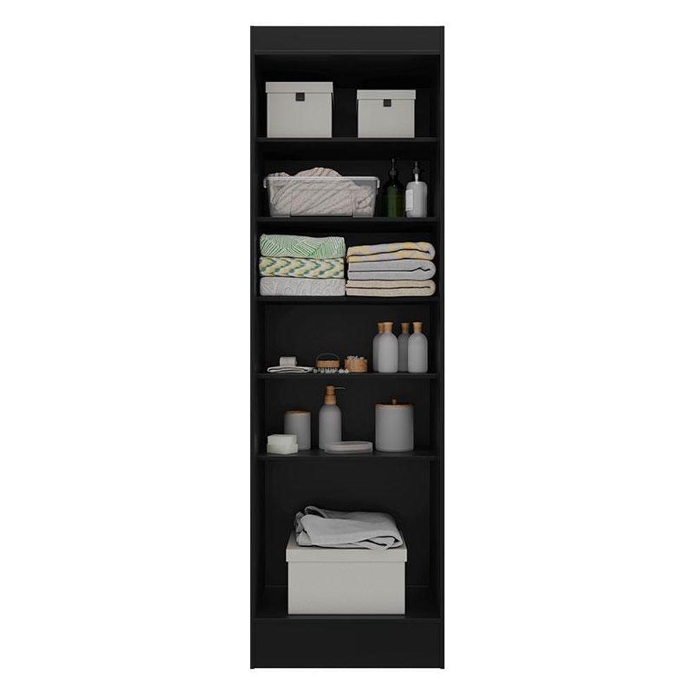 Armário Multiuso Aura Preto Fosco - Kits Paraná - 4