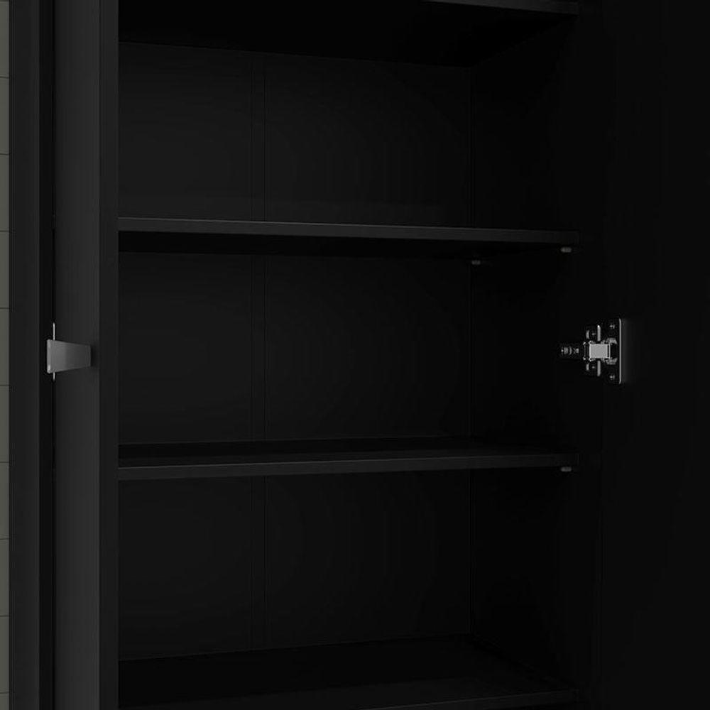 Armário Multiuso Aura Preto Fosco - Kits Paraná - 5