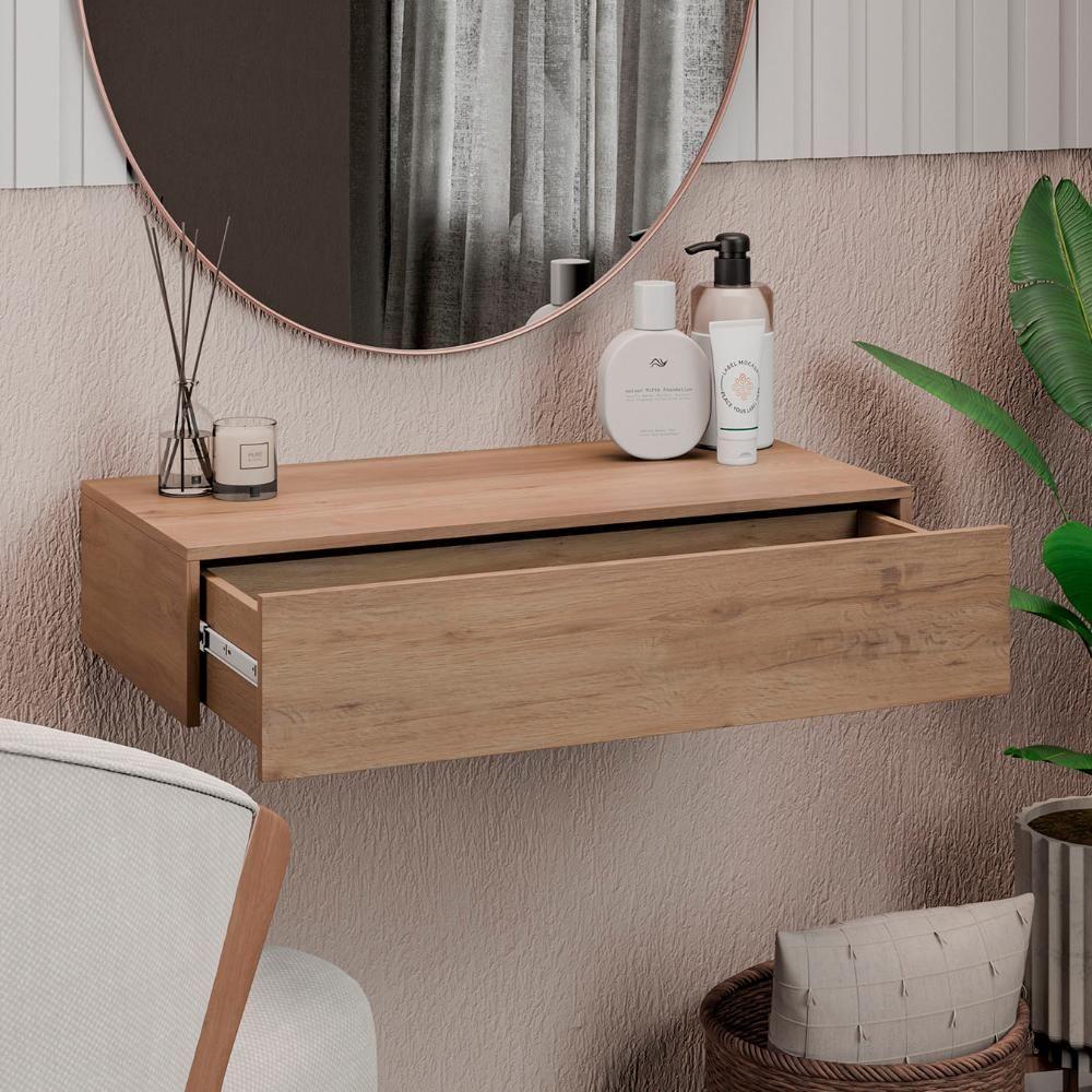 Penteadeira Suspensa 60cm 1 Gaveta Carina Z34 Freijó - Mpozenato - 6