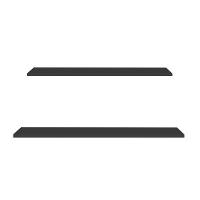 Prateleira Flutuante Multiuso Kit 2 Com Suporte Invisível Cp1 Yara Preto - Lumil - 1