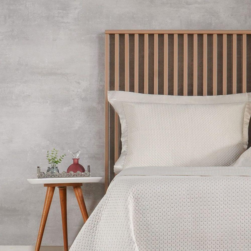 Kit Colcha King Satinatta Cetim 100% Poliéster 260x280cm Biscuit - 4