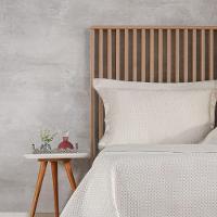 Kit Colcha King Satinatta Cetim 100% Poliéster 260x280cm Biscuit