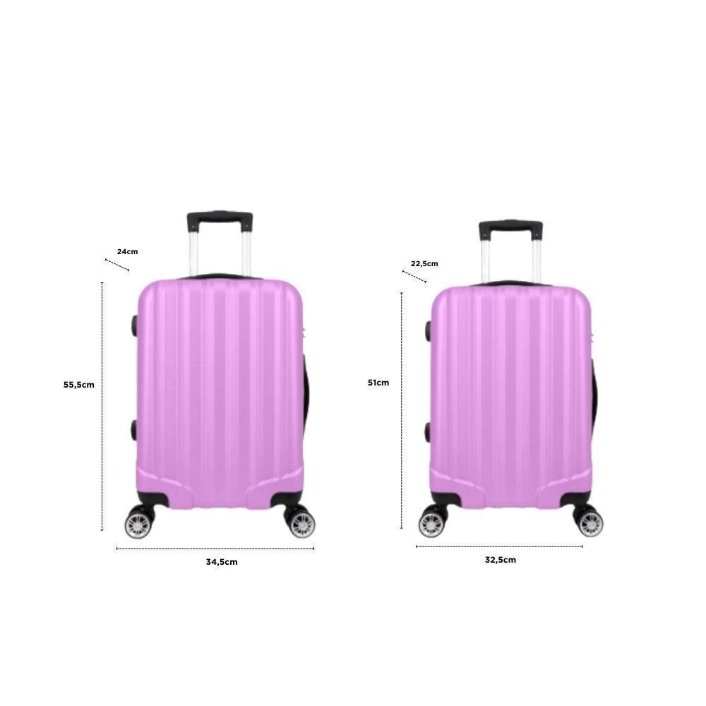 Kit Mala De Viagem Abs 2 Peças Adventure E Action Fortt Rosa Mab01-ra - 3