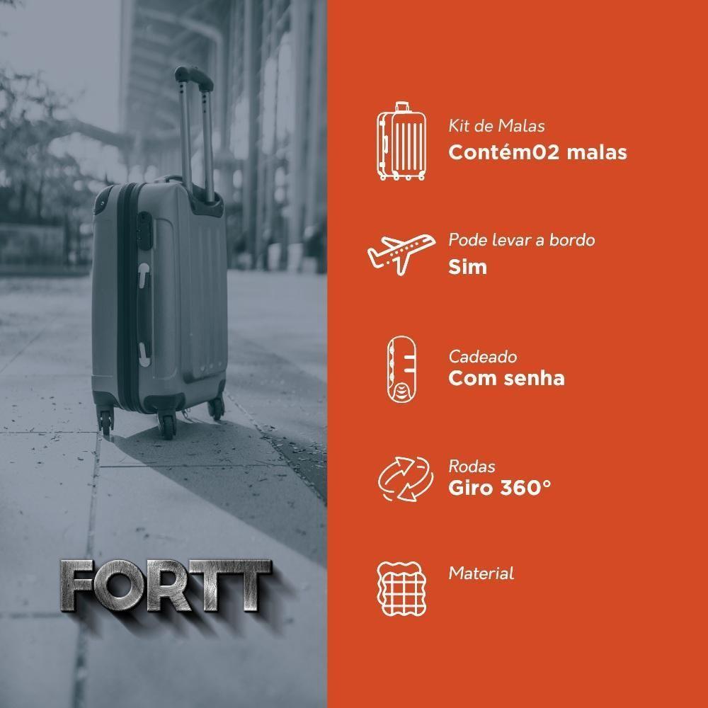 Kit Mala De Viagem Abs 2 Peças Adventure E Action Fortt Rosa Mab01-ra - 4