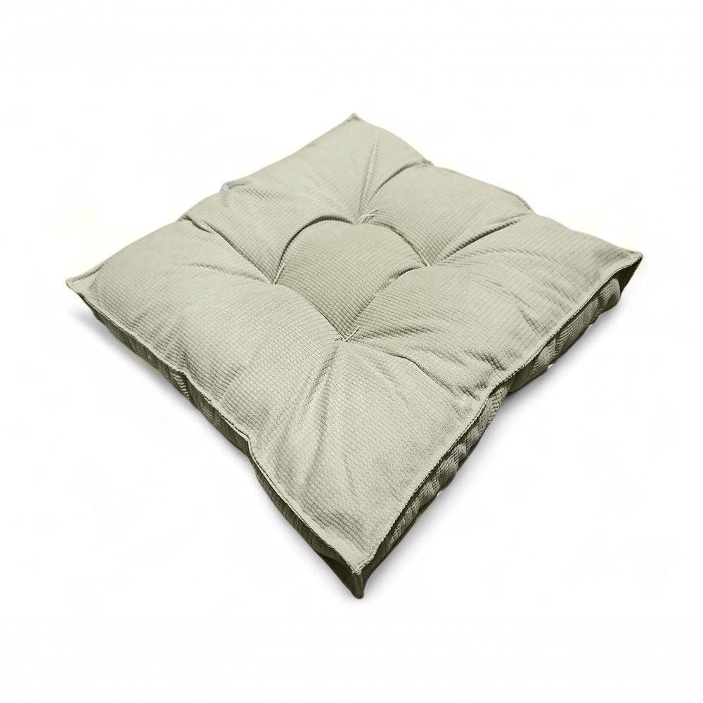 Almofada Futon 70x70 Cm Veludo Prime Decoração Top Modelos Areia - 2