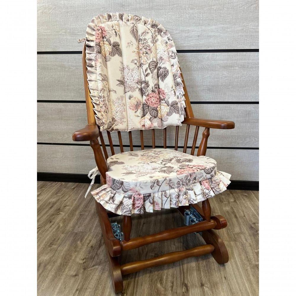 Cadeira De Balanço Hortência 1,18/40 X 64 X 50 - Madeira Maciça - Móveis De Gramado - Castanho - 3