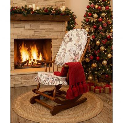 Cadeira De Balanço Hortência 1,18/40 X 64 X 50 - Madeira Maciça - Móveis De Gramado - Castanho