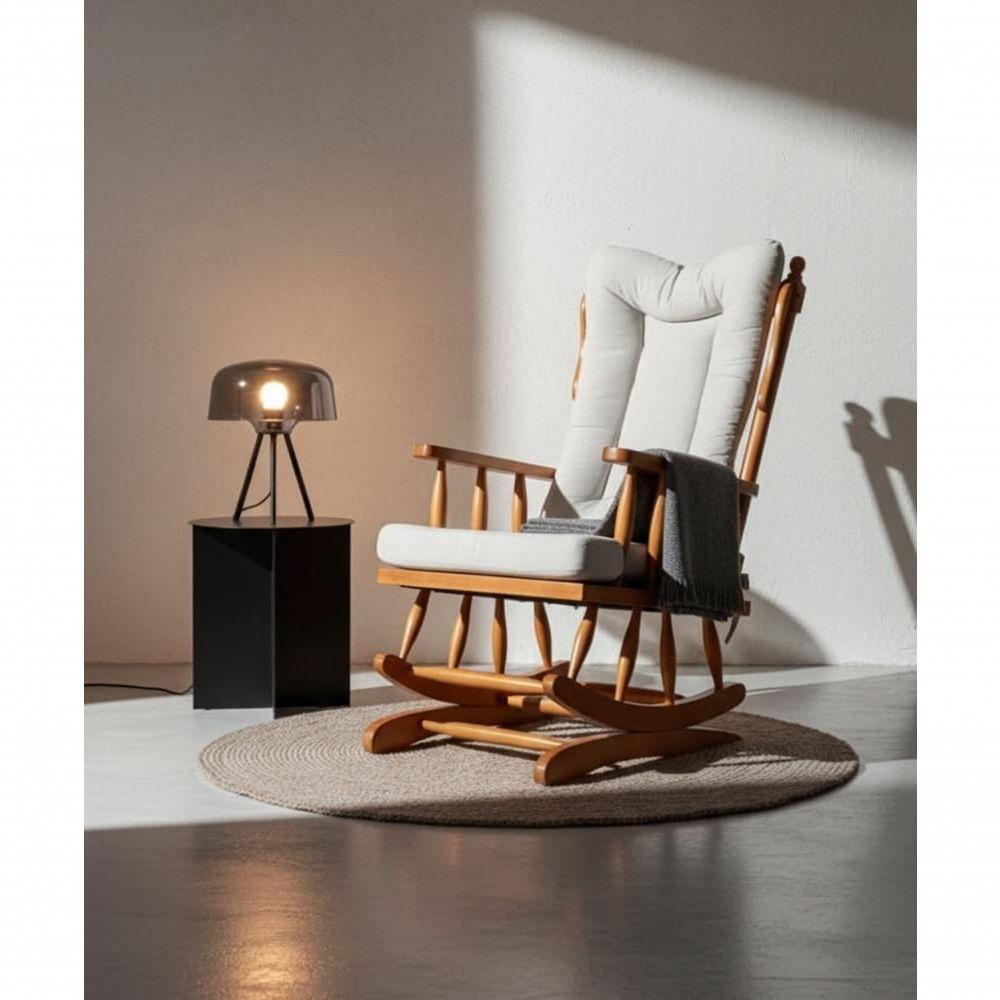 Cadeira De Balanço 1,18 X 61 X 85 - Madeira Maciça - Móveis De Gramado - Castanho - 2