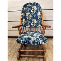 Cadeira De Balanço Florescer Azul 1,18/40 X 64 X 50 - Madeira Maciça - Móveis De Gramado - Castanho - 5