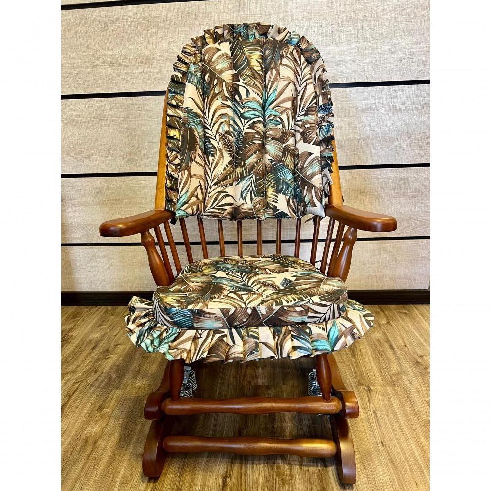 Cadeira De Balanço Maranta 1,18/40 X 64 X 50 - Madeira Maciça - Móveis De Gramado - Castanho - 4