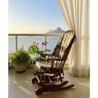 Cadeira De Balanço Maranta 1,18/40 X 64 X 50 - Madeira Maciça - Móveis De Gramado - Castanho - 2