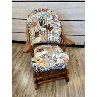 Cadeira De Balanço Jornal 90/40 X 60 X 50 - Madeira Maciça - Móveis De Gramado - Castanho - 5