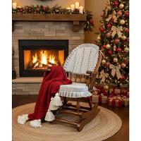 Cadeira De Balanço Frapê Cinza 90/40 X 60 X 50 - Madeira Maciça - Móveis De Gramado - Castanho - 1