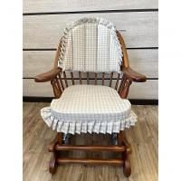 Cadeira De Balanço Frapê Cinza 90/40 X 60 X 50 - Madeira Maciça - Móveis De Gramado - Castanho - 5