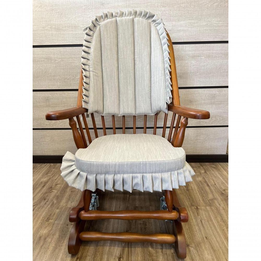 Cadeira De Balanço Linus Cinza 1,18/40 X 64 X 50 - Madeira Maciça - Móveis De Gramado - Castanho - 3