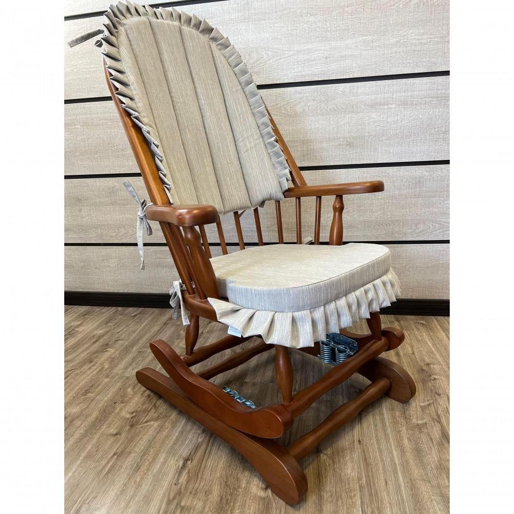 Cadeira De Balanço Linus Cinza 1,18/40 X 64 X 50 - Madeira Maciça - Móveis De Gramado - Castanho - 4