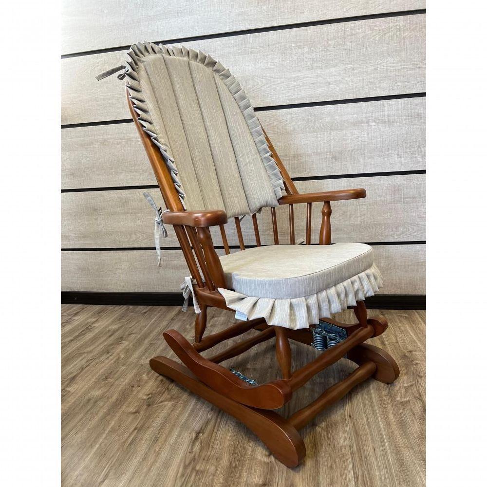 Cadeira De Balanço Linus Cinza 1,18/40 X 64 X 50 - Madeira Maciça - Móveis De Gramado - Castanho - 5