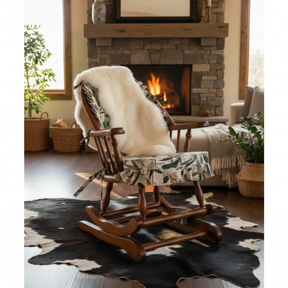 Cadeira De Balanço Vinales Verde 90/40 X 60 X 50 - Madeira Maciça - Móveis De Gramado - Castanho - 2