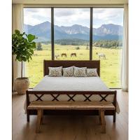 Cama De Casal 1,40 X 1,90 - Madeira Maciça - Móveis De Gramado - Castanho - 3