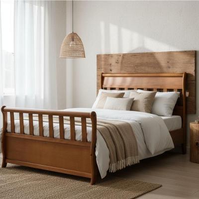 Cama De Casal 1,40 X 1,90 - Madeira Maciça - Móveis De Gramado - Castanho