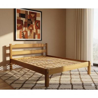 Cama De Casal 1,95 X 2,05 - Madeira Maciça - Móveis De Gramado - Castanho