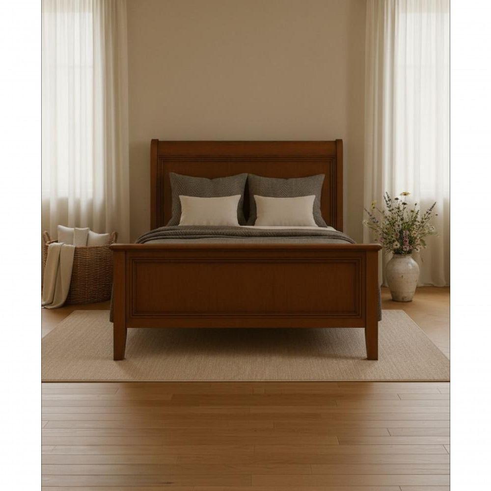 Cama De Solteiro 90 X 1,90 - Madeira Maciça - Móveis De Gramado - Castanho - 1