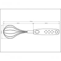Batedor Manual Tramontina Utilitá 27,4cm Aço Inox Branco - 3
