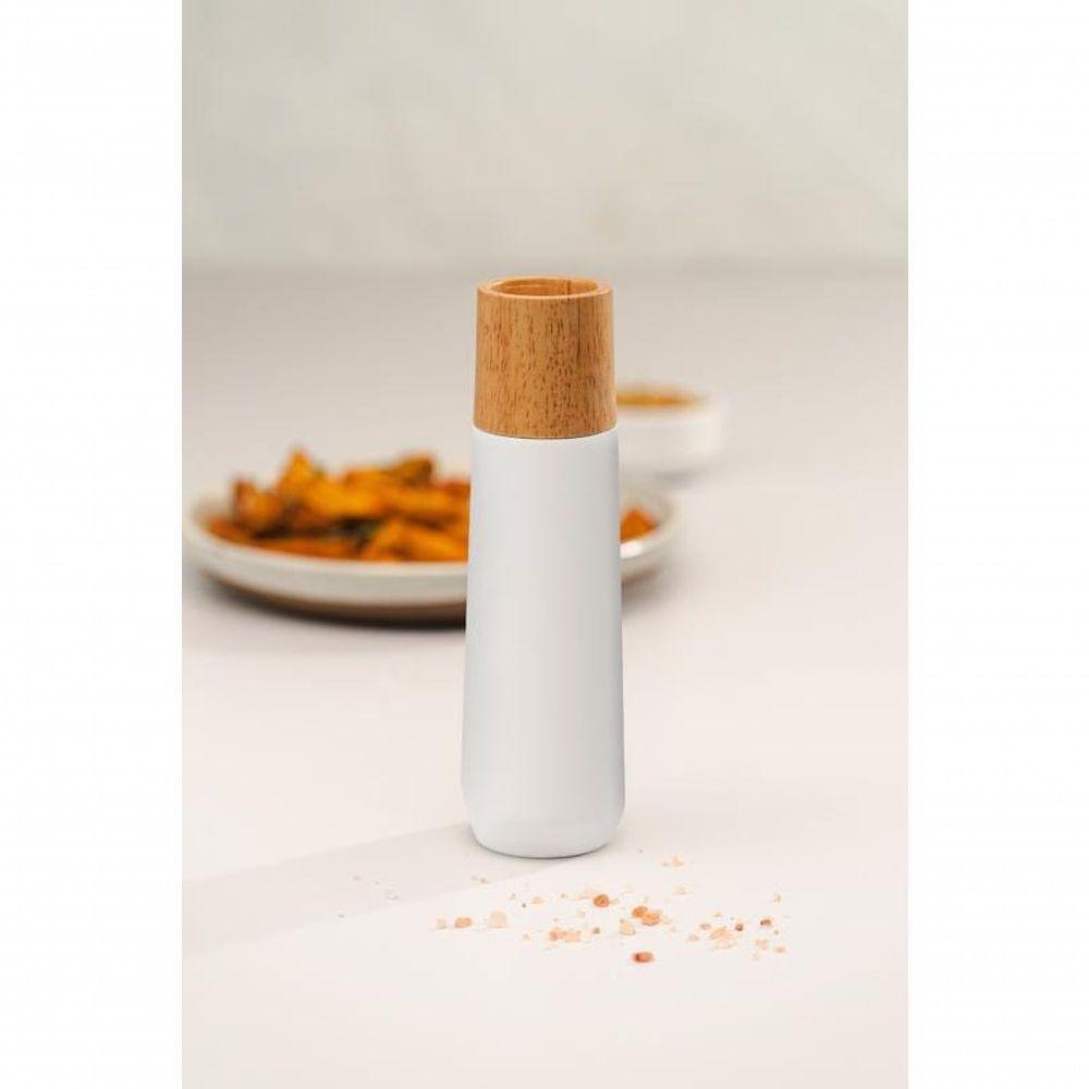 Moedor Tramontina De Sal E Pimenta Realce 19,7cm Branco Em Madeira Seringueira - 2
