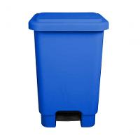 Lixeira 50l Retangular C/ Pedal Azul Plasticos 13239 - 2