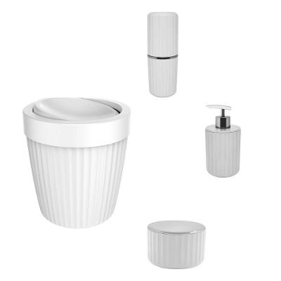 Conjunto Para Banheiro Branco Groove - Ou