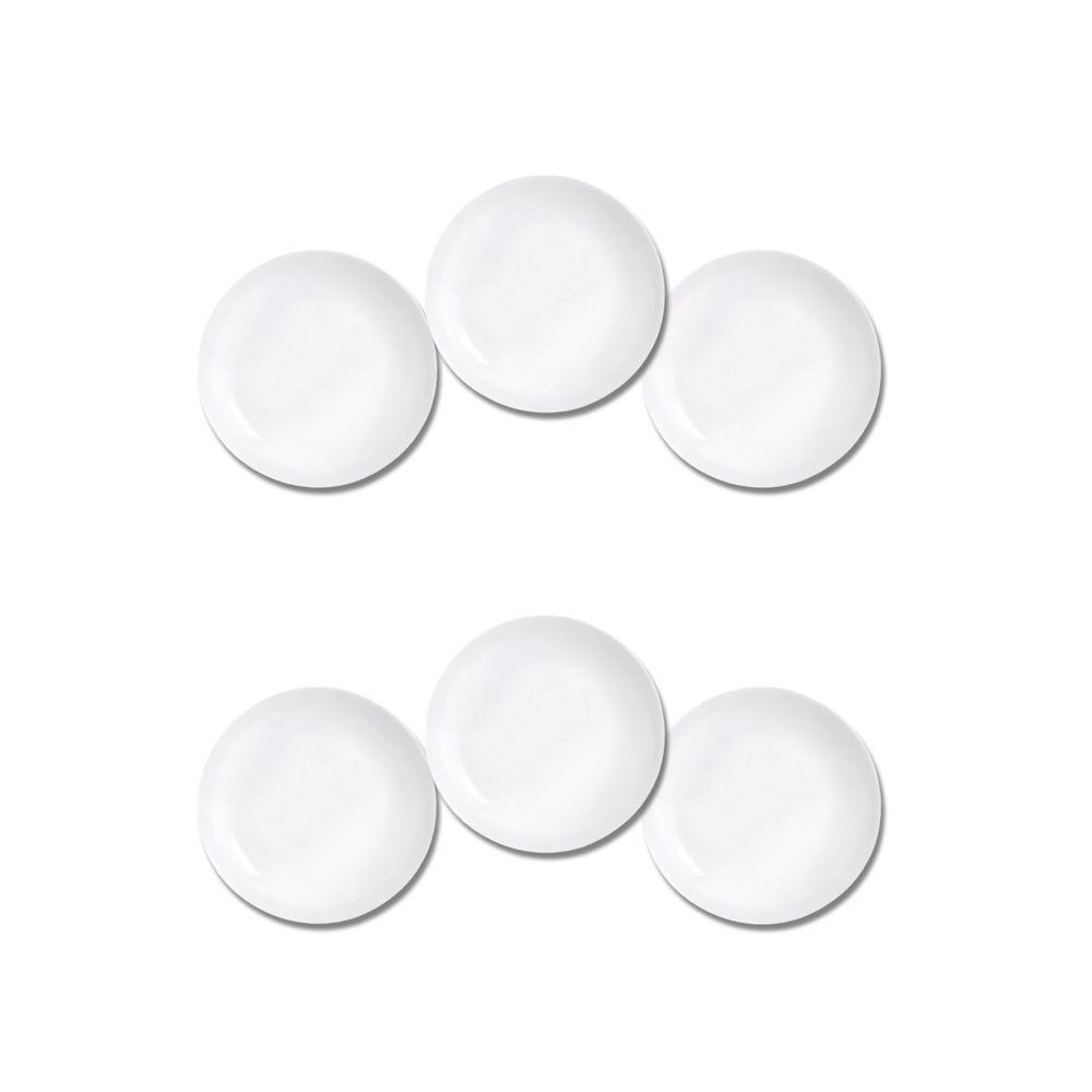 Jogo De Prato Sobremesa 19cm Branco - Arcoroc Diwali (6 Peças) - 1